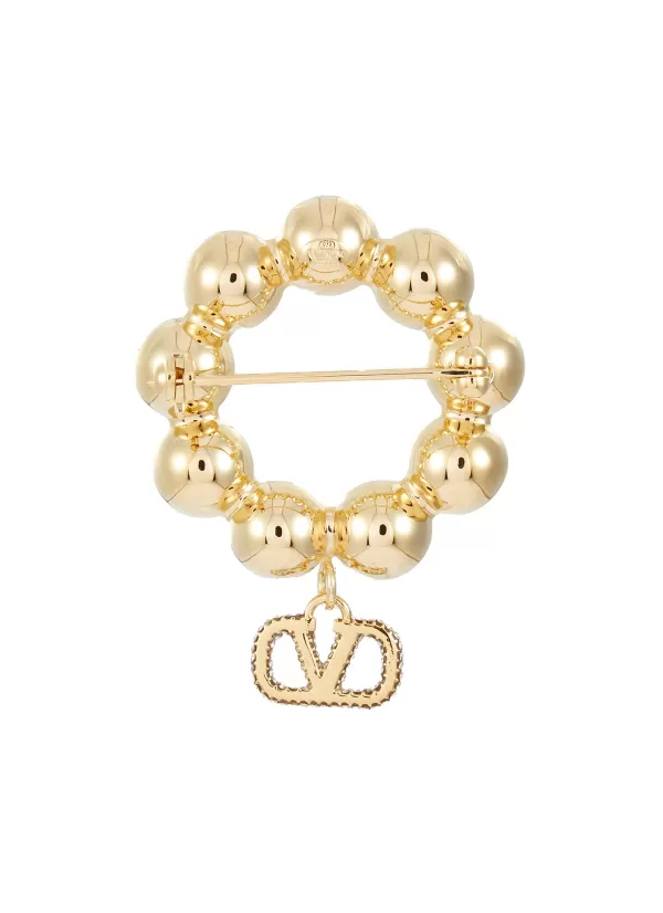 Fashion Jewellery>VALENTINO Vlogo Signature Metal Brooch