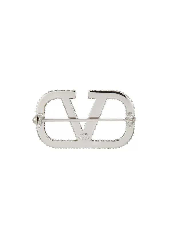 Fashion Jewellery>VALENTINO Vlogo Signature Metal Brooch