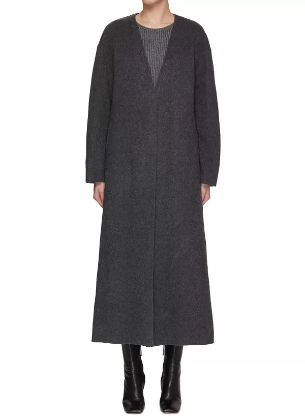 Coats>RUOHAN V-Neck Long Coat