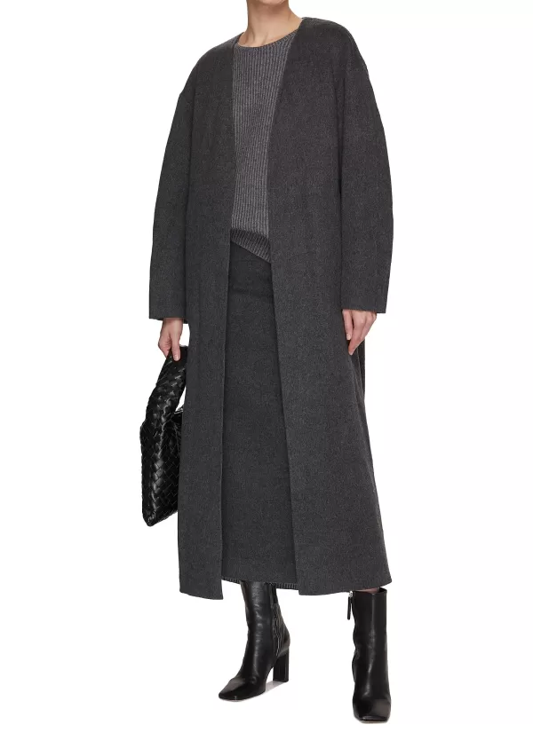 Coats>RUOHAN V-Neck Long Coat