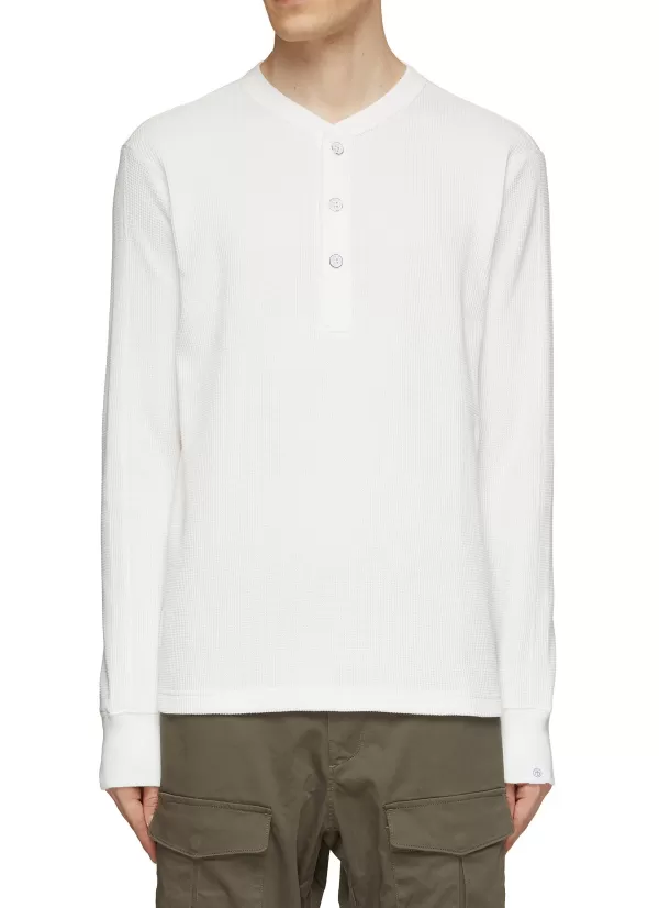 T-Shirts>RAG & BONE Waffle Henley T-Shirt