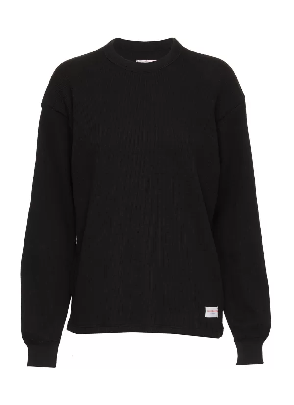 Tops>ALEXANDER WANG Waffle Long Sleeve Top