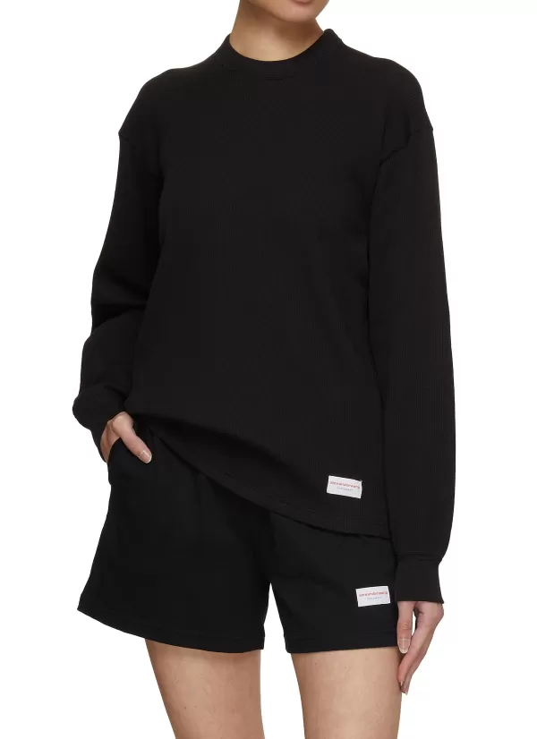 Tops>ALEXANDER WANG Waffle Long Sleeve Top