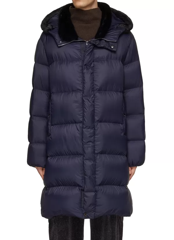 Coats>KRUF Water Repellent Hooded Down Coat