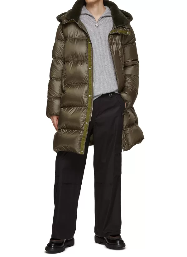 Coats>KRUF Water Repellent Hooded Down Coat