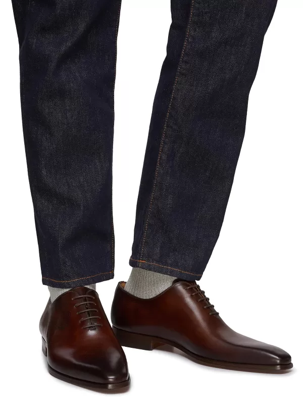 Formal Shoes>MAGNANNI Wave Graphic Leather Oxford Shoes