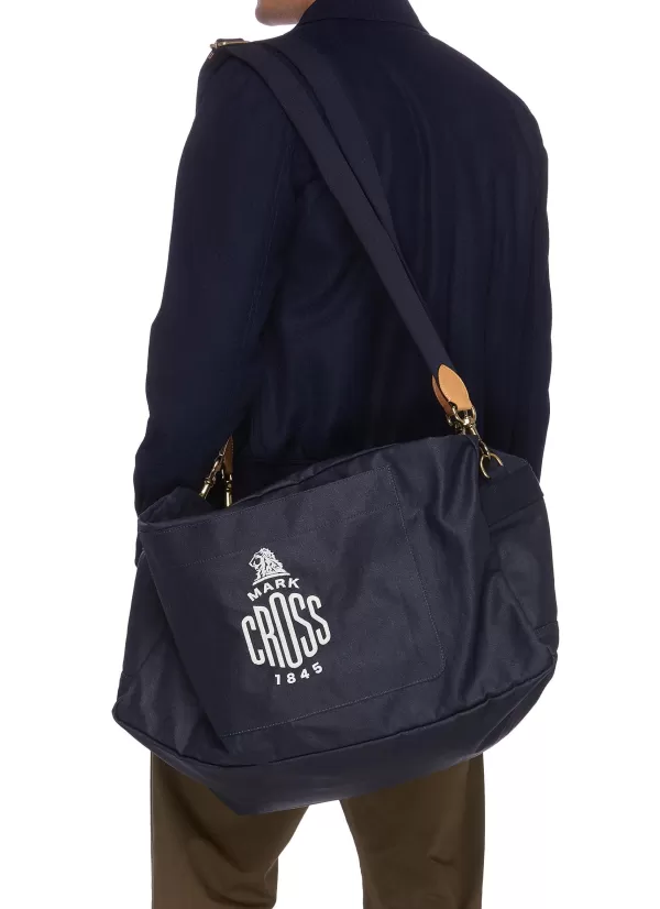 Travel Bags>MARK CROSS Weatherbird' Logo Canvas Duffle Bag