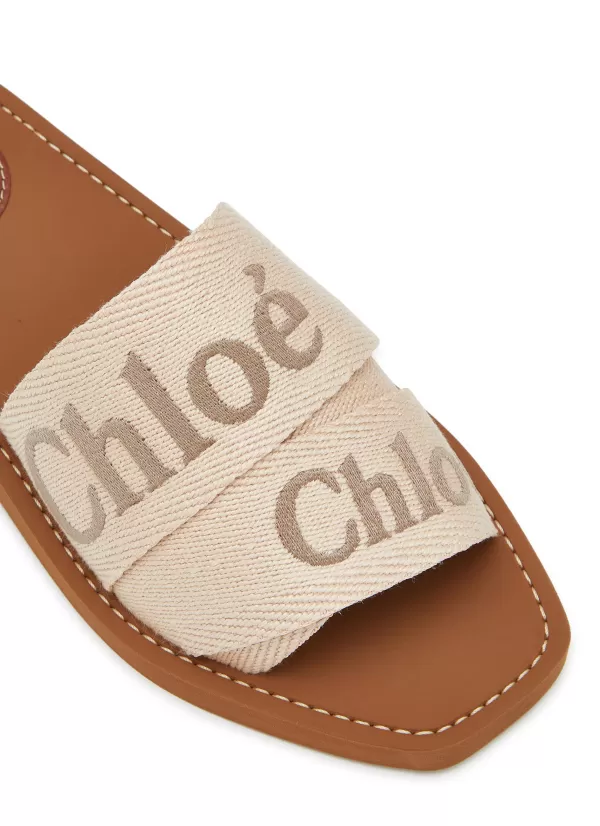 Slides>CHLOÉ Woody Linen Slides