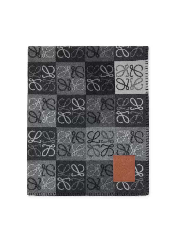 Scarves>LOEWE Wool Blend Anagram Scarf