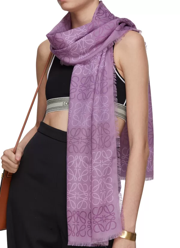 Scarves & Wraps>LOEWE Wool Blend Anagram Scarf