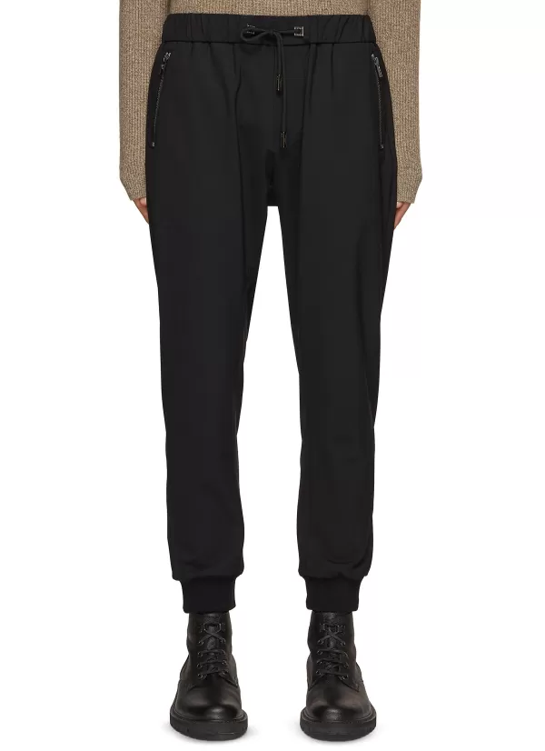 Pants>WOOYOUNGMI Wool Poly Tapered Drawstring Pants