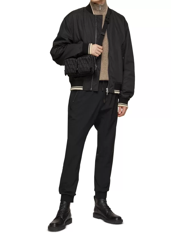 Pants>WOOYOUNGMI Wool Poly Tapered Drawstring Pants