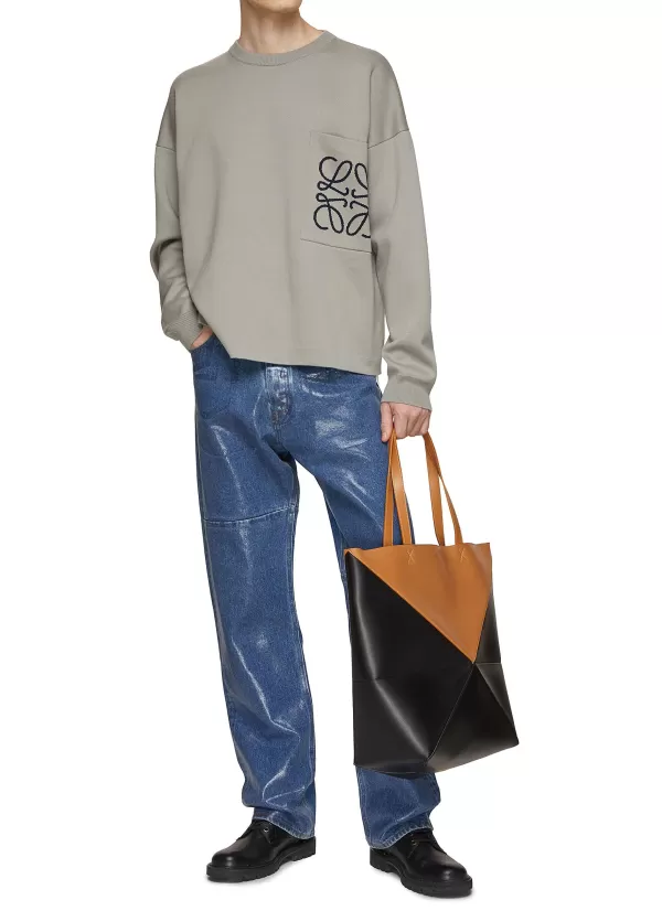 Pullovers & Hoodies>LOEWE Woven Anagram Pocket Sweater