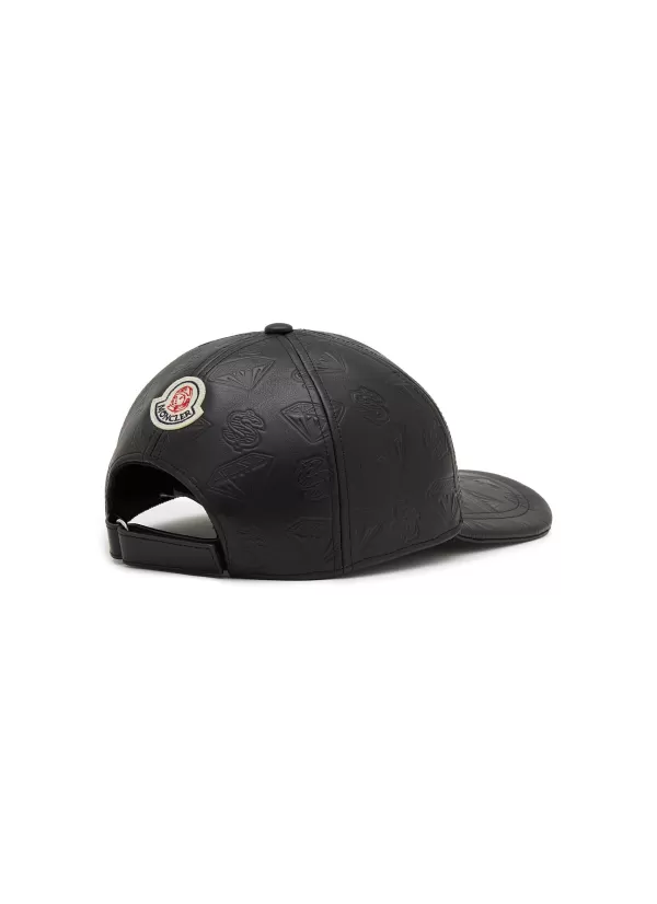 Hats & Gloves>MONCLER X Billionaire Boys Club Leather Baseball Cap