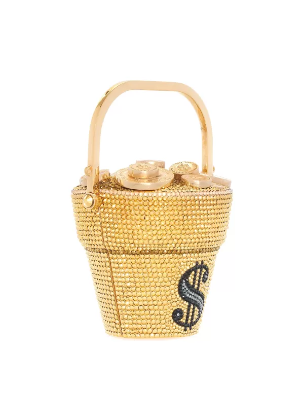 Clutch Bags>JUDITH LEIBER X Kardashian-Jenner Family Pot Of Gold Crystal Embellished Bag