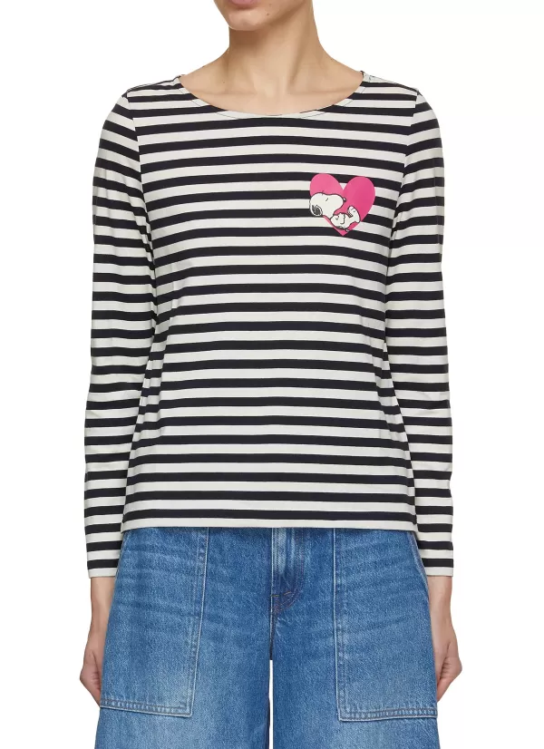 Tops>CHINTI & PARKER X Peanuts Snoopy Heart Stripe Top