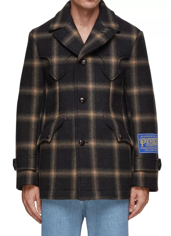 Jackets>MAISON MARGIELA X Pendleton Check Wool Jacket