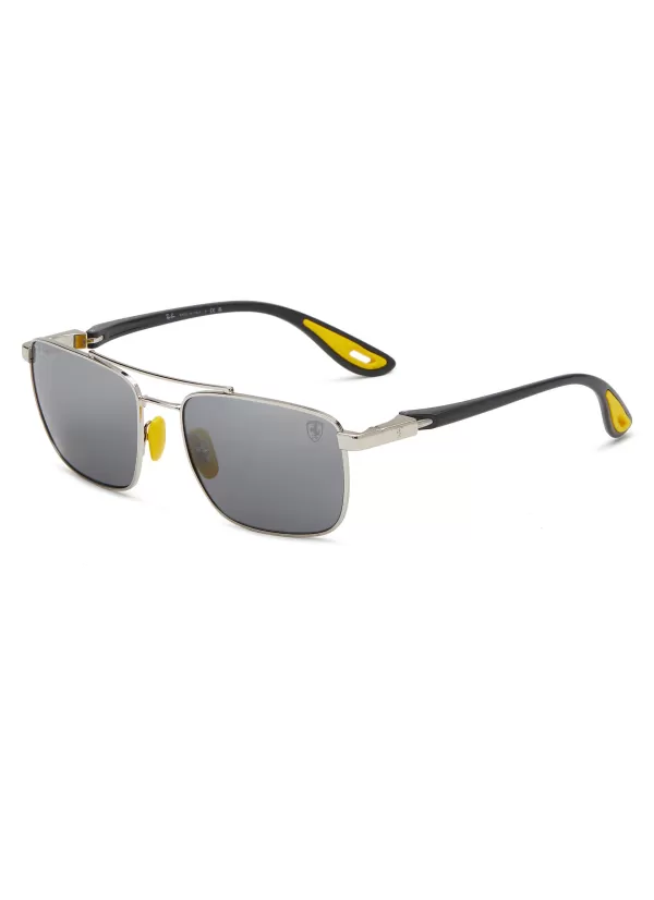 Eyewear>RAY BAN X Scuderia Ferrari Metal Square Sunglasses