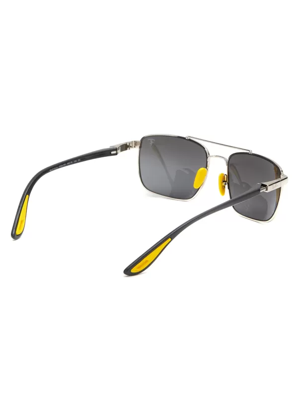 Eyewear>RAY BAN X Scuderia Ferrari Metal Square Sunglasses