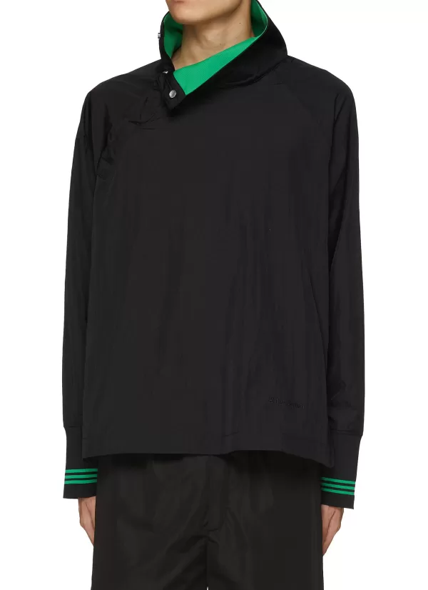 Pullovers & Hoodies>ADIDAS X Wales Bonner Assymeteric Collar Nylon Track Top