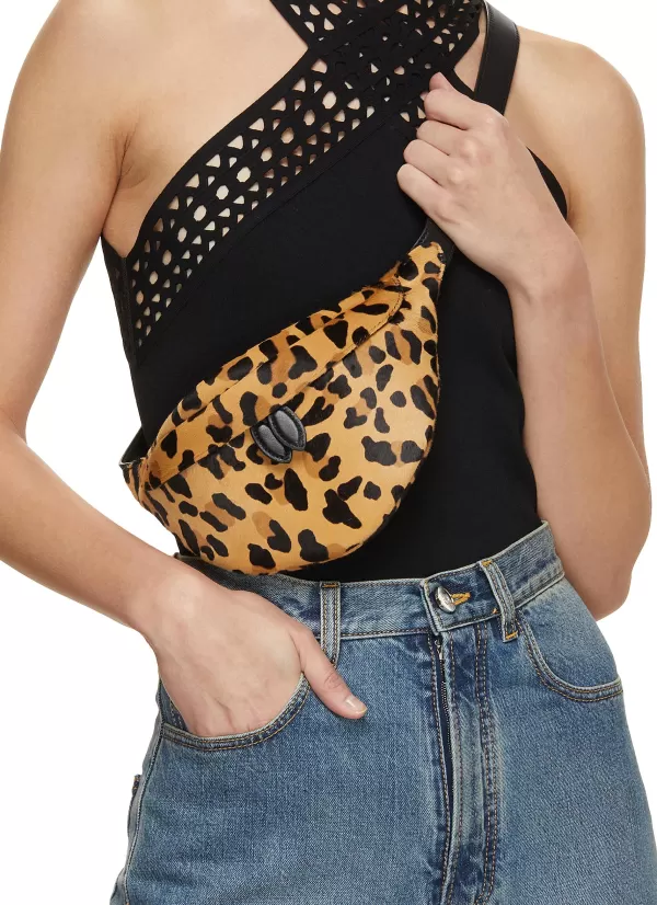 Crossbody>ALAÏA Xs Leopard Print Leather Bum Bag