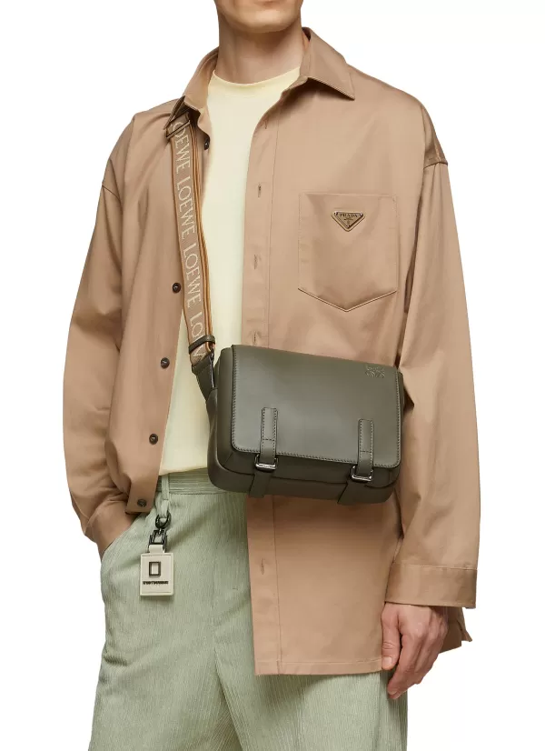 Shoulder Bags>LOEWE Xs Military Leather Messenger Bag