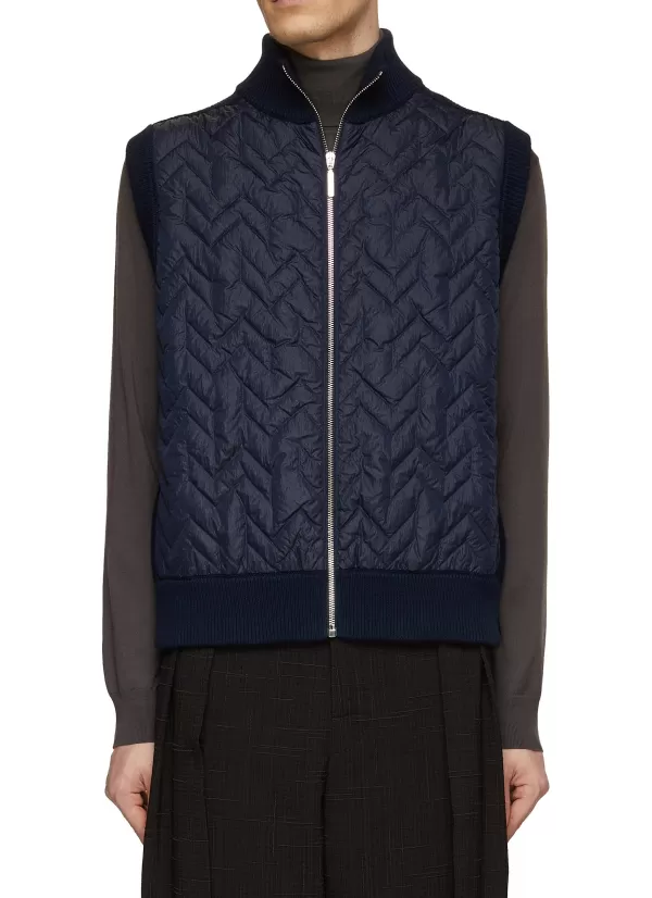 Jackets>MISSONI Zig Zag Motif Quilted Puffer Vest