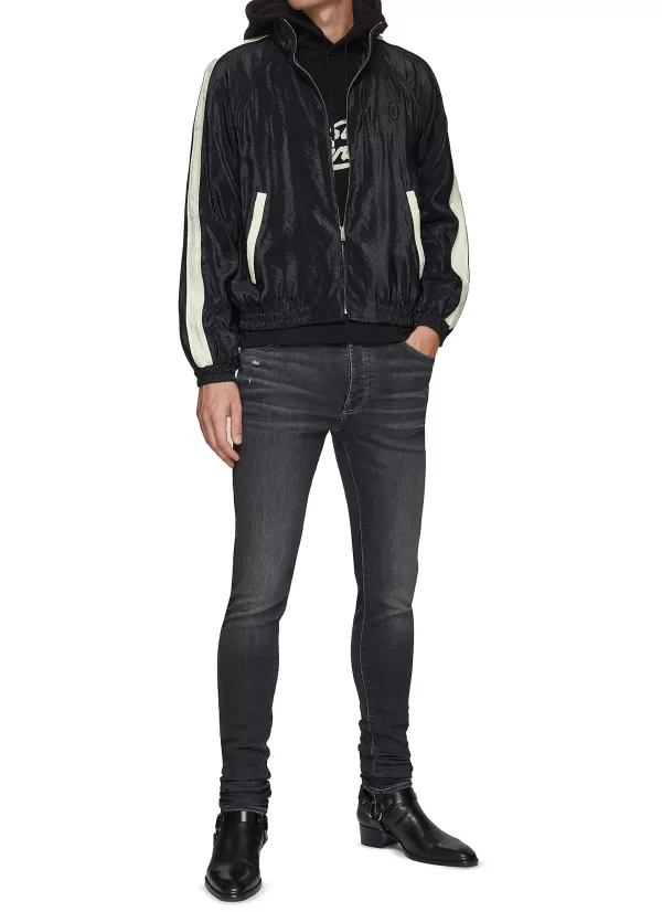 Jackets>SAINT LAURENT Zip Front High Neck Teddy Jogging Jacket