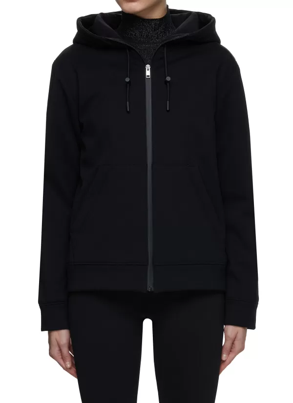 Jackets>YVES SALOMON Zip Up Hooded Ski Softshell Jacket