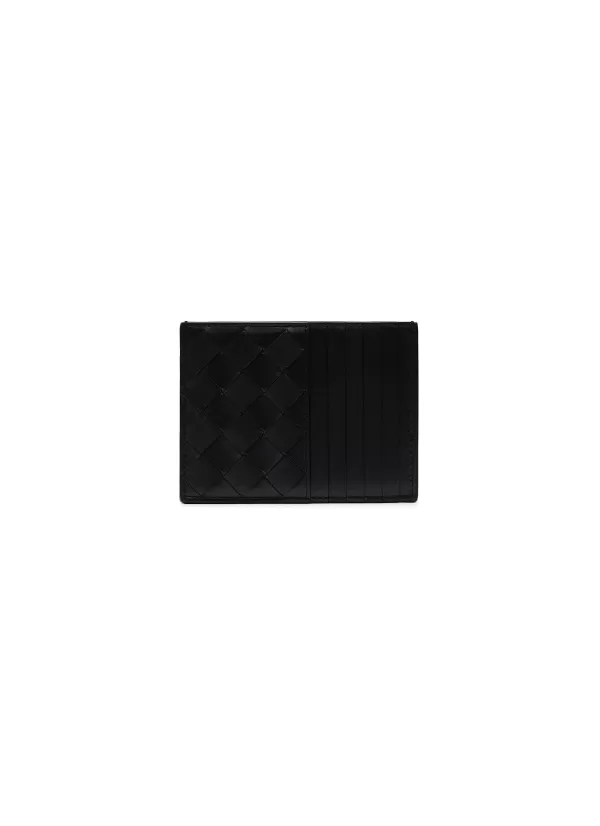 Small Leather Goods>BOTTEGA VENETA Zipped Pocket Intrecciato Nappa Leather Cardholder