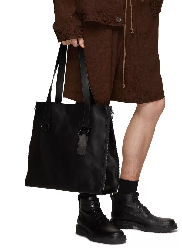 Tote Bags>DISCORD YOHJI YAMAMOTO Zipper Large Tote Bag